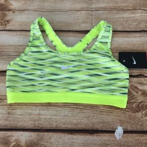 Neon yellow nike sports bra
